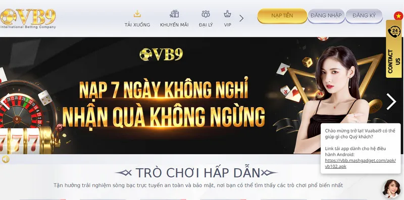 Trải nghiệm cá cược không giới hạn với VB9 đỉnh cao